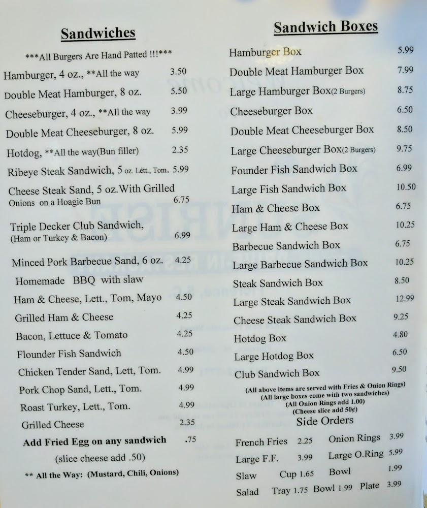 Sunrise Drive-In Menu image 3